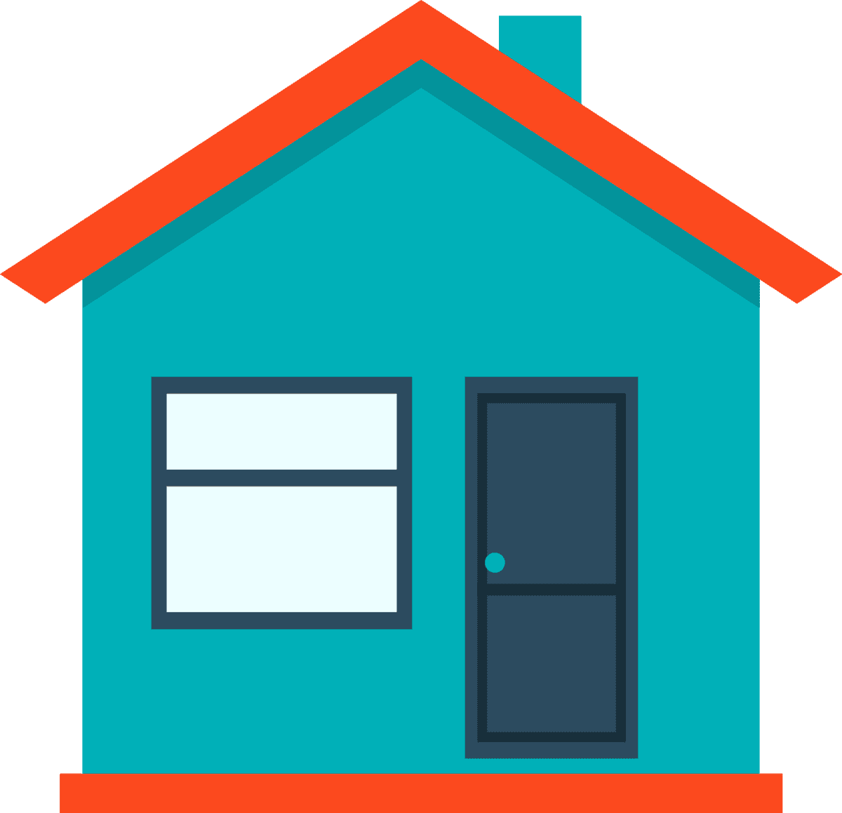 real estate icon flat house illustration suitable for property listings and websites