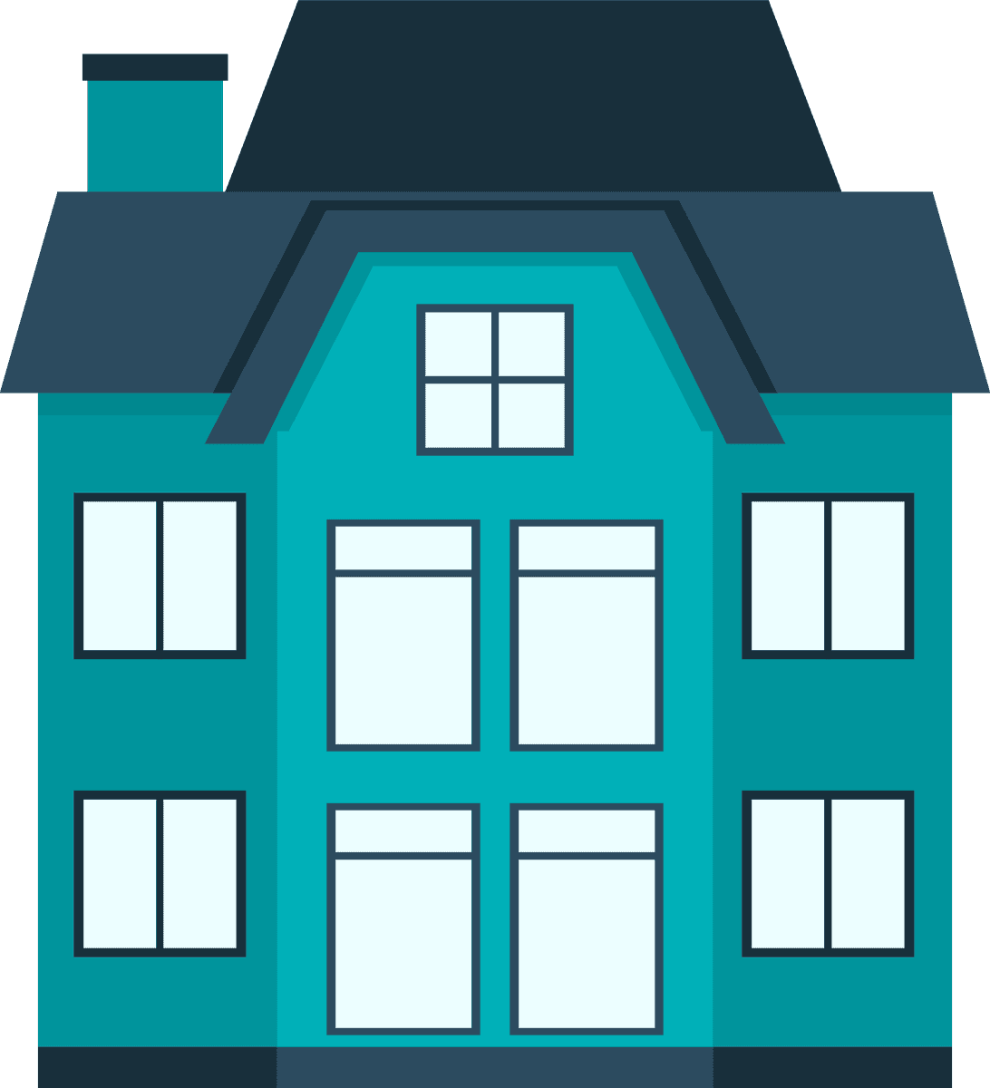 real estate icon flat modern home illustration for property listings and sales