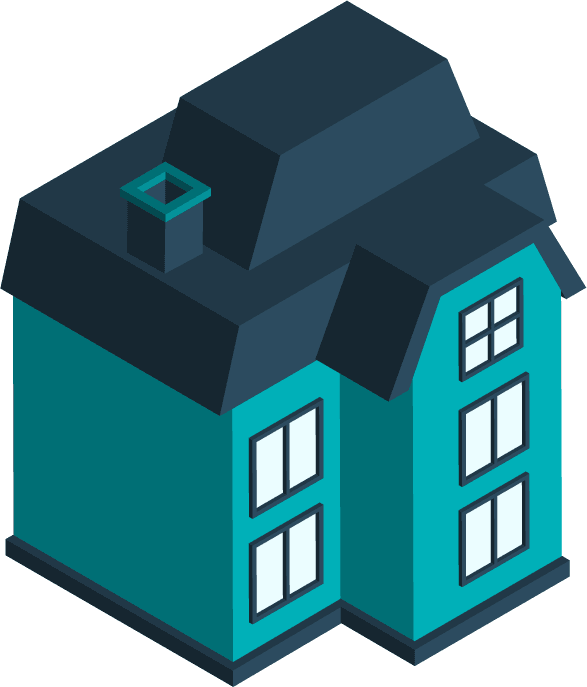 real estate icon isometric representation of a contemporary house for digital platforms