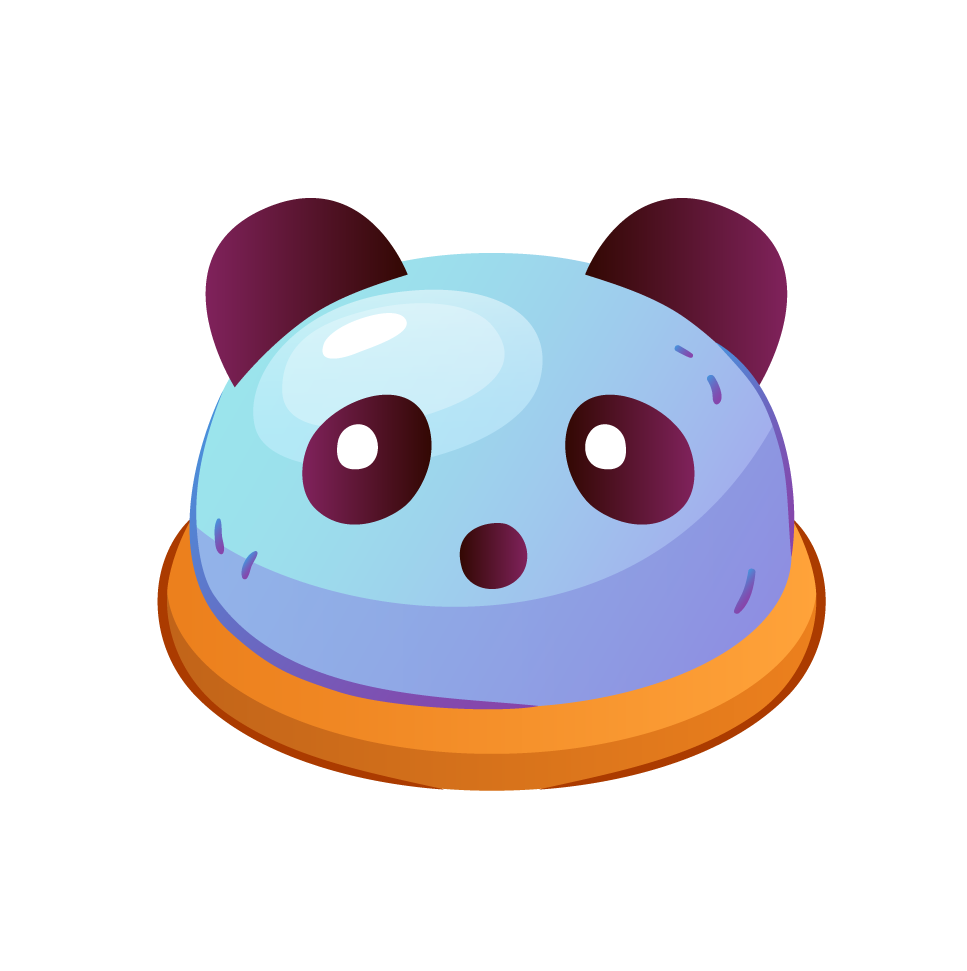 realistic colorful ice cream icon featuring a playful panda character for fun desserts
