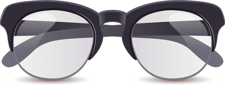 Illustration of eye glasses realistic model