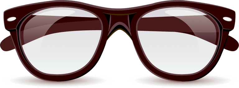 Illustration of eye glasses realistic model