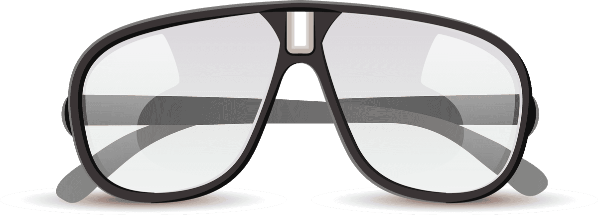 Illustration of eye glasses realistic model