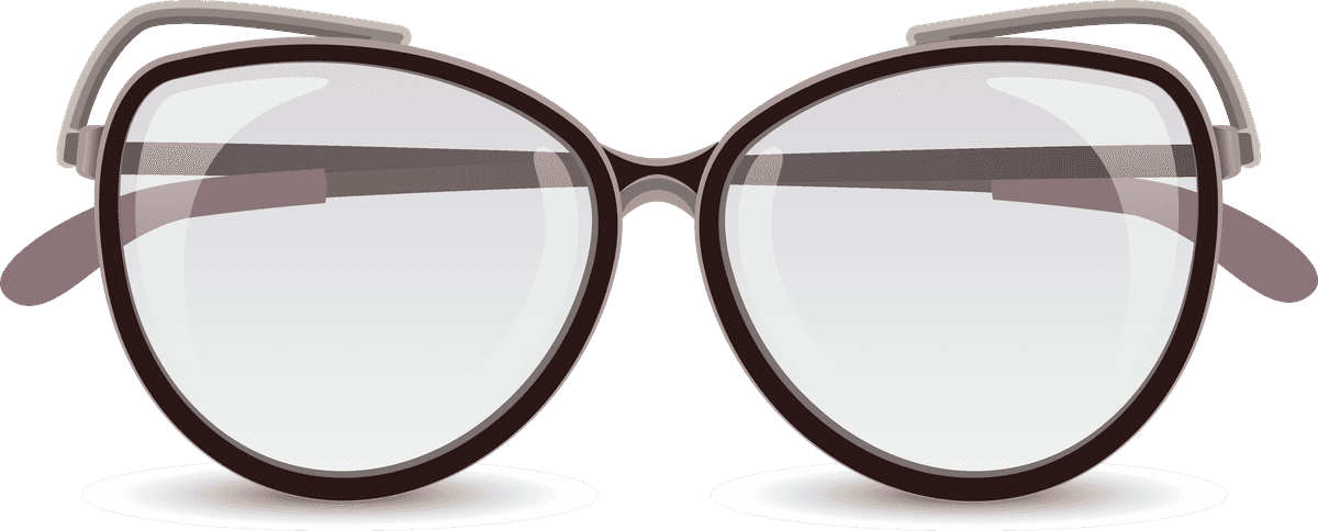 Illustration of eye glasses realistic model