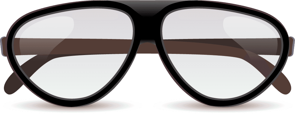 Illustration of eye glasses realistic model