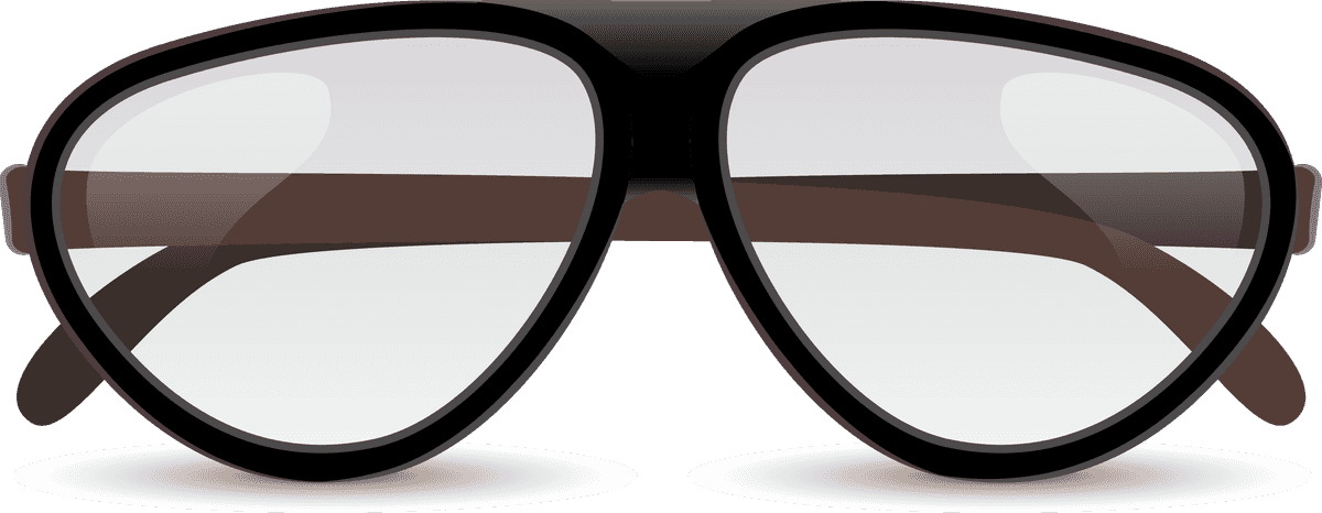 Illustration of eye glasses realistic model