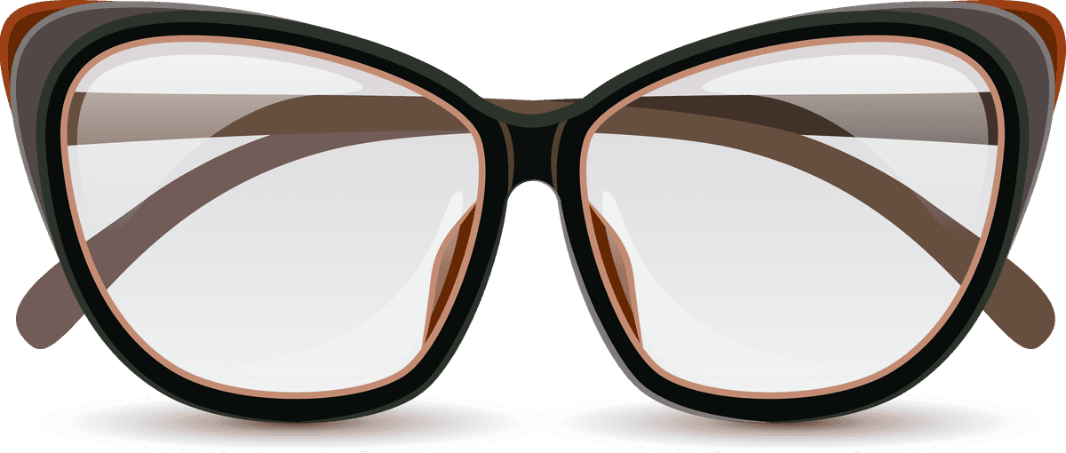 Illustration of eye glasses realistic model