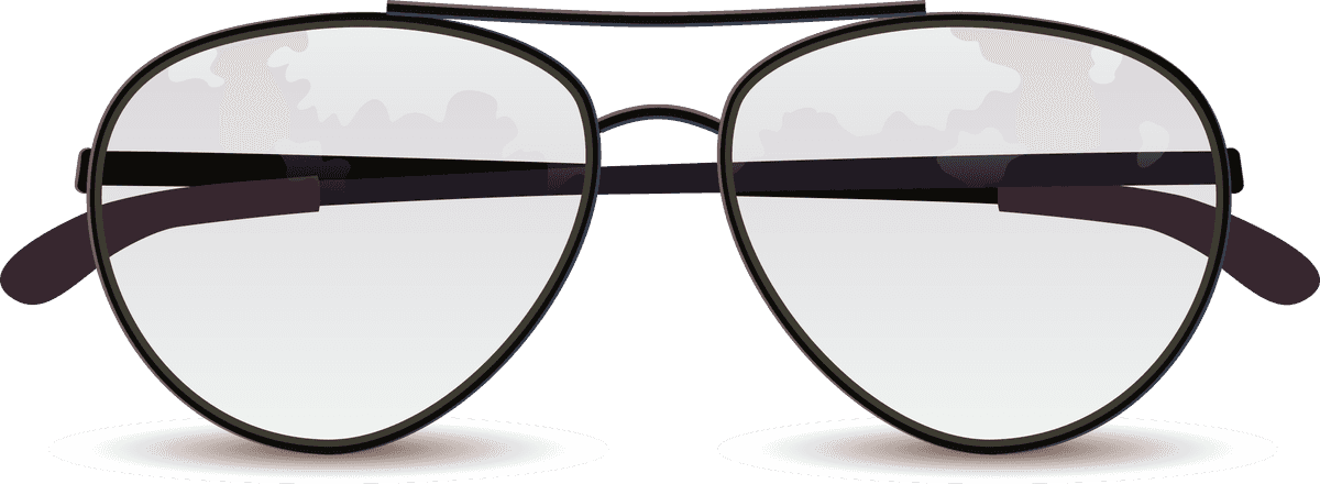 Illustration of eye glasses realistic model