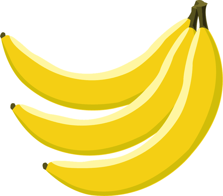 realistic food element illustration of vibrant yellow bananas for culinary projects or branding