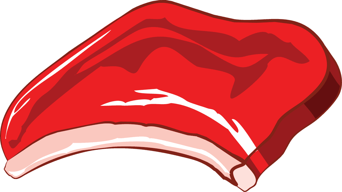realistic food element illustration of a juicy steak perfect for culinary projects and menus