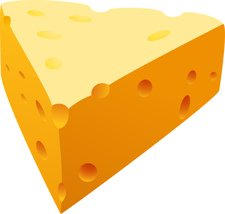 realistic food element illustration of a delicious cheese wedge for culinary presentations