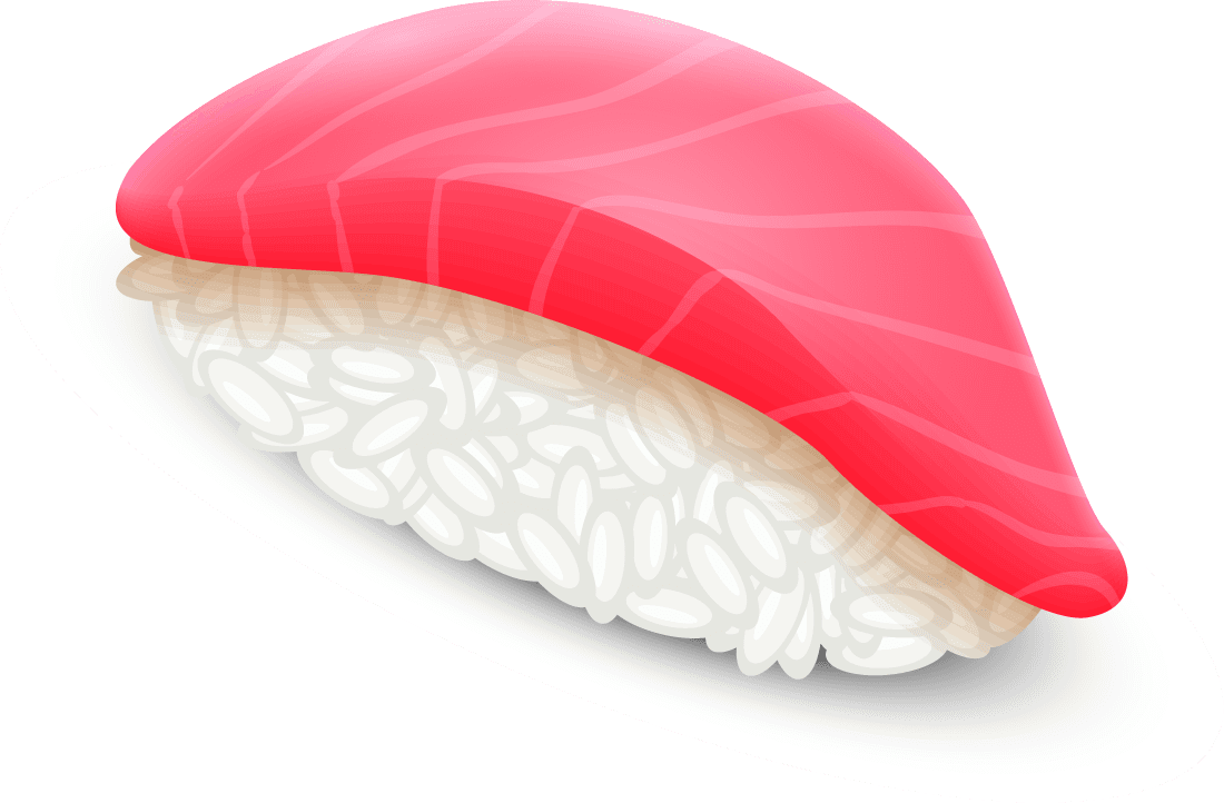 realistic fresh sushi set clipping path isolated illustration