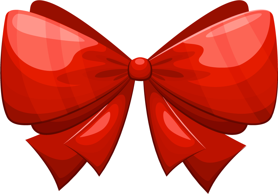 realistic gift ribbon bow illustration