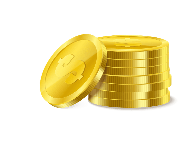 realistic gold coins darktransparent for online gaming and financial themes