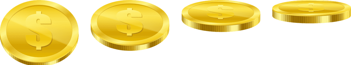 realistic gold coins darktransparent for financial illustrations and digital applications