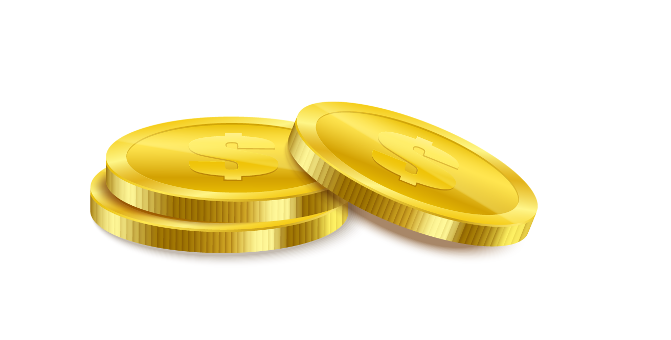 realistic gold coins darktransparent suitable for financial themes and gaming use