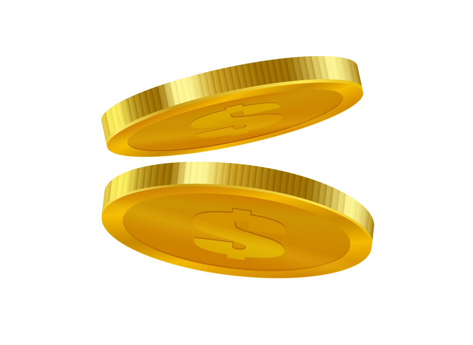 realistic gold coins darktransparent ideal for financial themes and online gaming