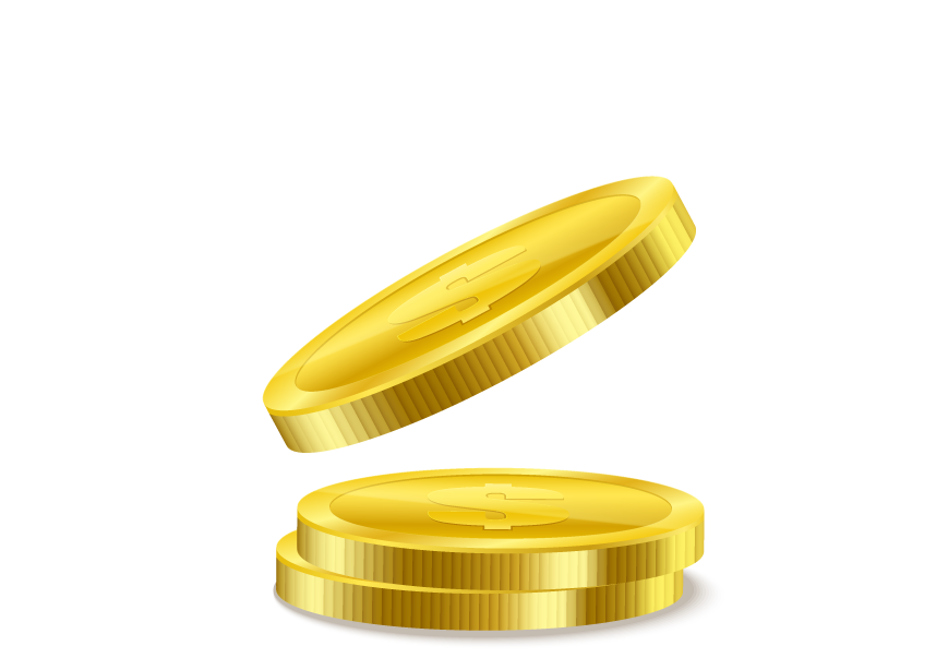 realistic gold coins darktransparent for financial apps or gaming platforms