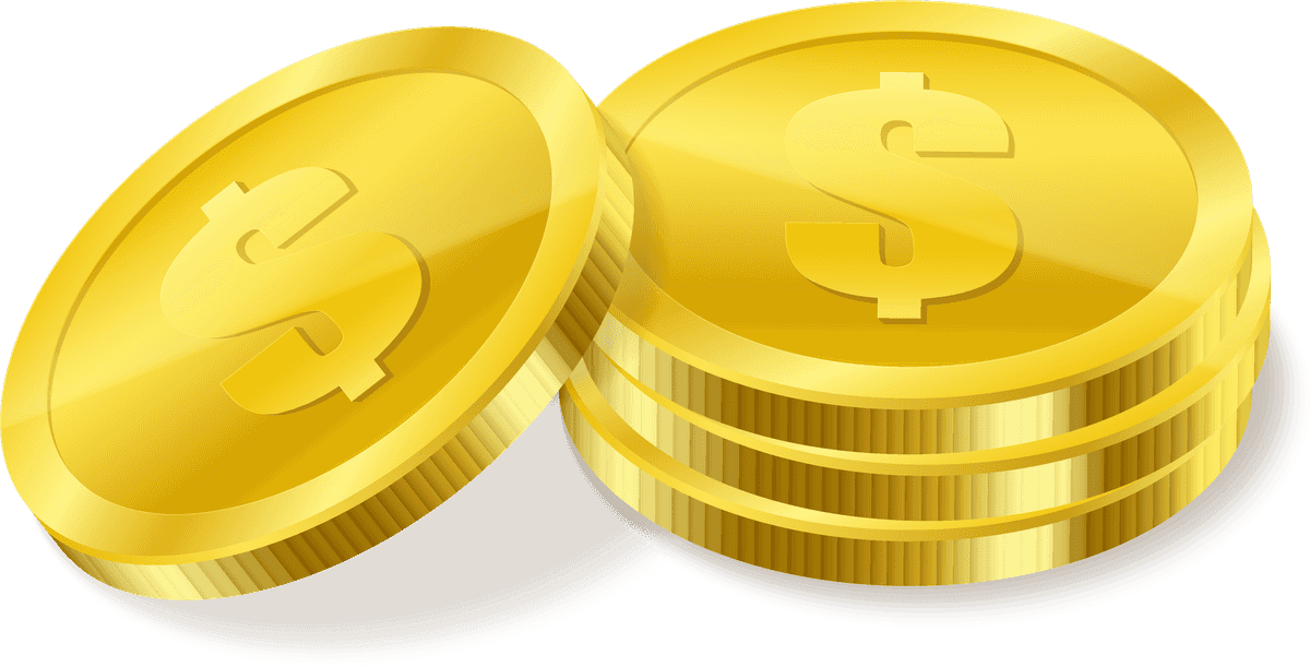 realistic gold coins darktransparent for digital currency and financial projects