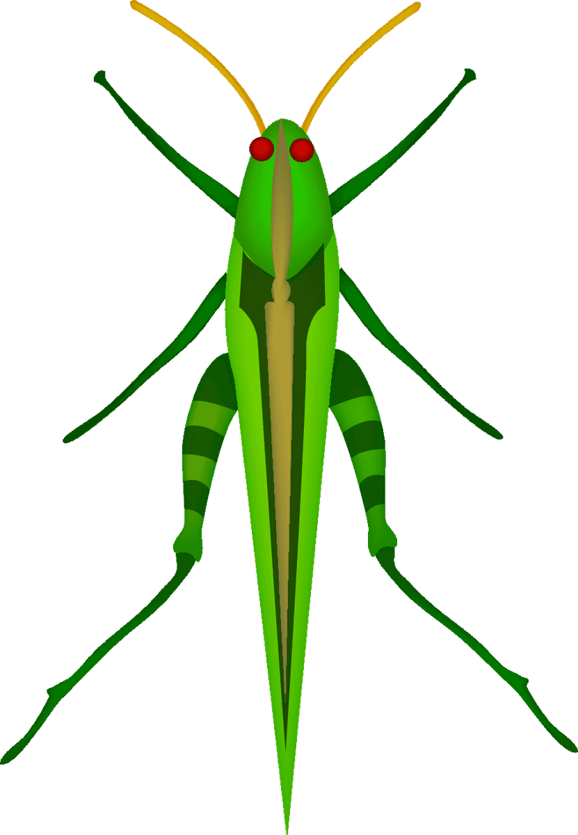 realistic lively insects illustration showcasing a vibrant grasshopper with detailed features