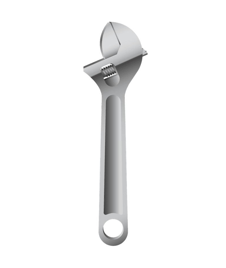 realistic mechanic tools icon featuring a detailed adjustable wrench for craftsmanship and repairs