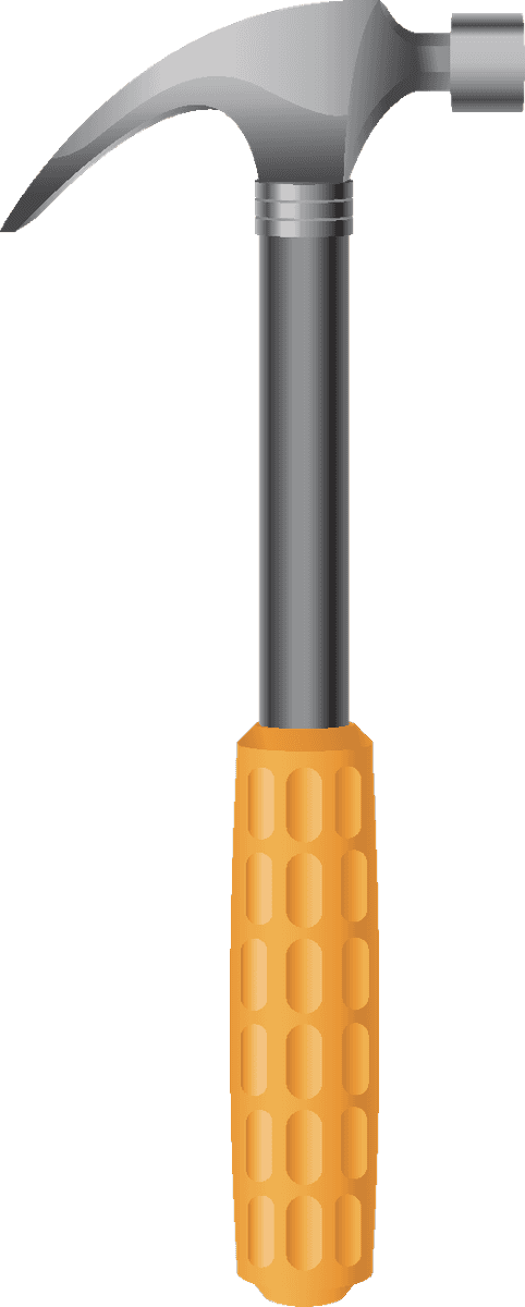 realistic mechanic tools icon featuring a detailed hammer with textured grip