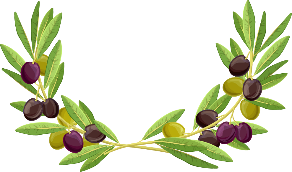 realistic olive branches leave fruit arrangement for culinary and decorative use