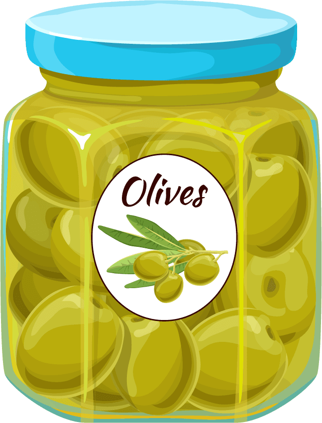 realistic olive oil olive products illustration