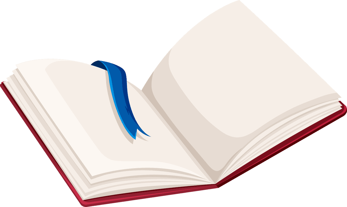 realistic open book clipart for educational materials and creative projects