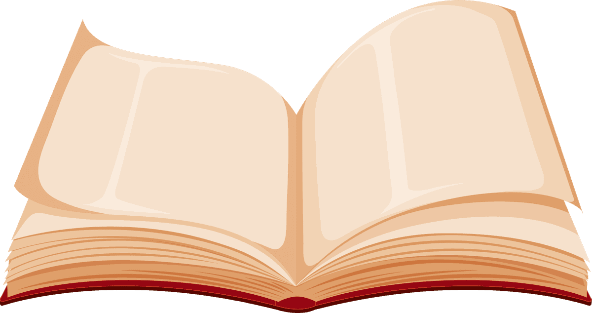 realistic open book clipart for educational materials and creative projects