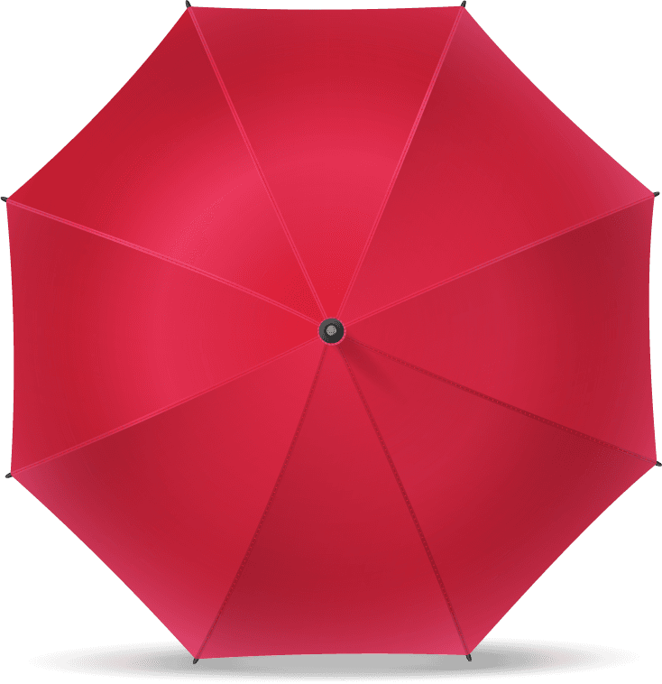 realistic open closed umrella icons set
