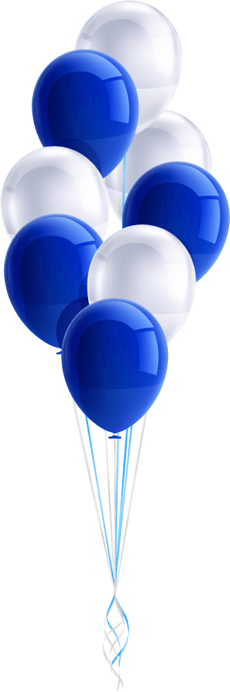 realistic party balloons set