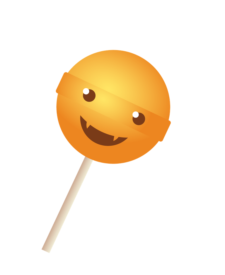 realistic style halloween candy collection with spooky character lollipops and treats
