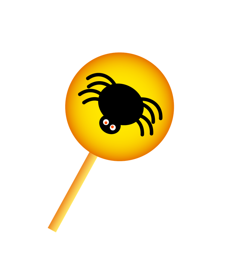realistic style halloween candy collection featuring spooky spider lollipops and treats
