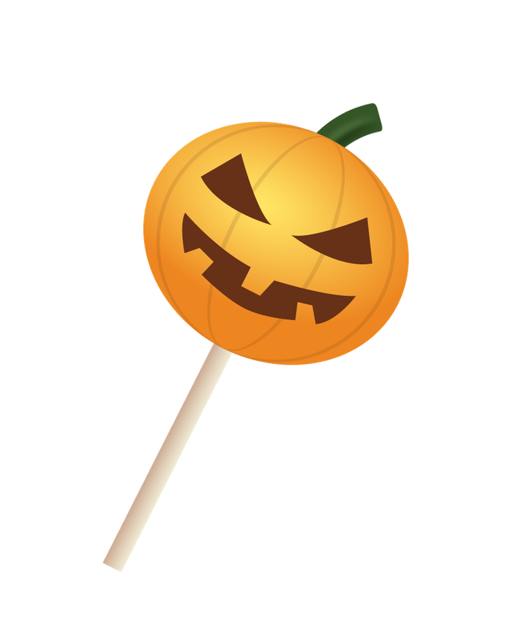 realistic style halloween candy collection with pumpkin lollipops and spooky treats