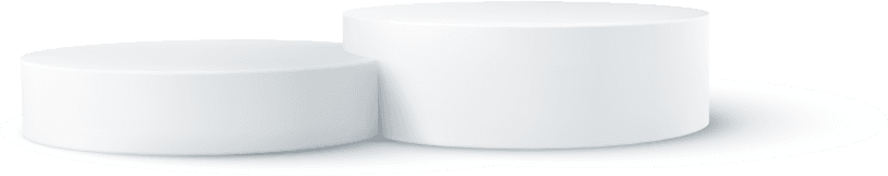 realistic white blank product podium scene isolated