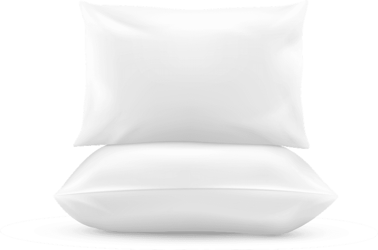 realistic white pillows icon