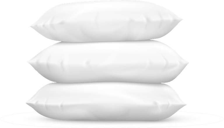 realistic white pillows icon
