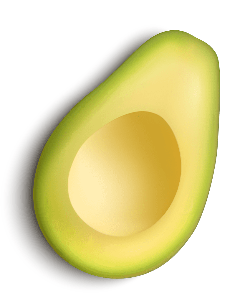 realistic with avocado fruit oil sandwich guacamole icons isolated white