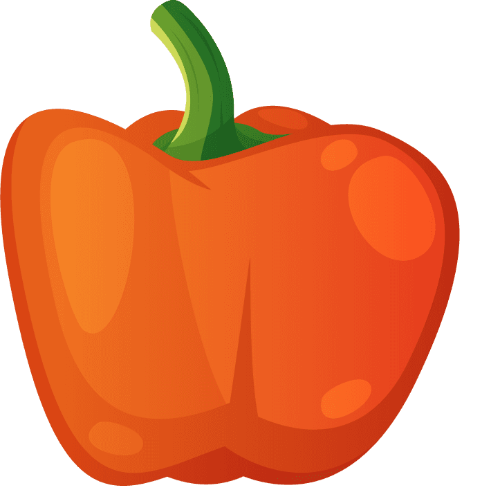 red pumpkin vegetables icons colorful classic 