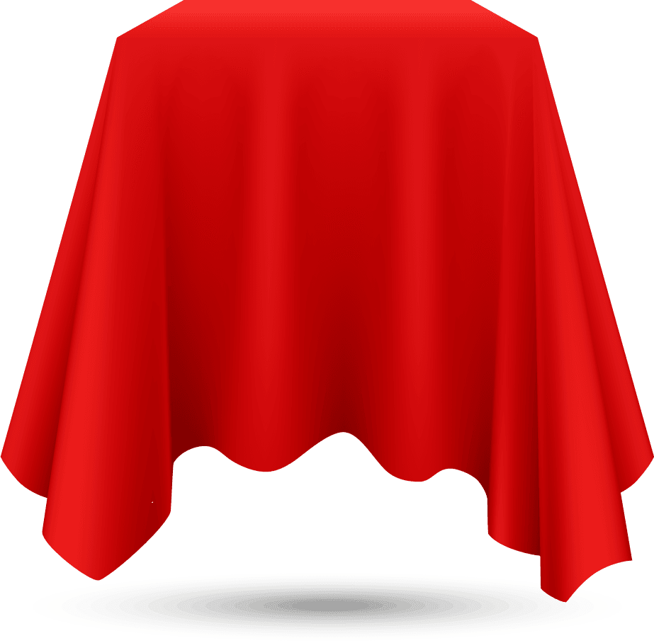 red silk cloth covered objects realistic with draped frame car hanging napkin tablecloth curtain