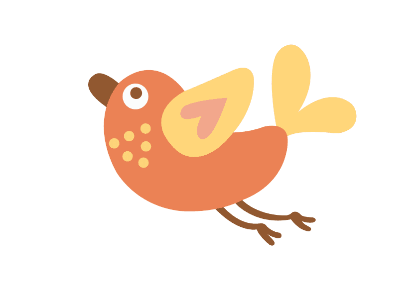 Minimalist perched bird illustration