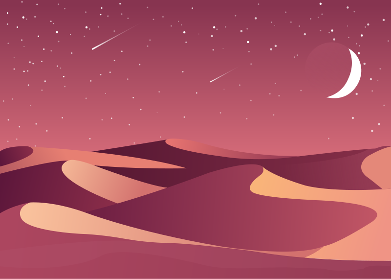 desert nightscape for tranquil relaxation