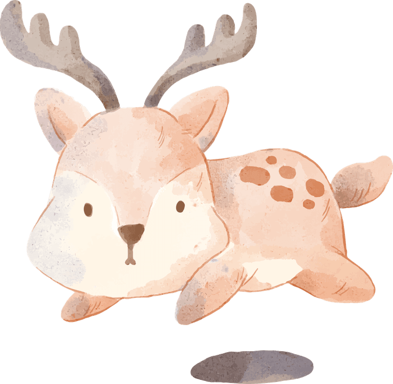 reindeer watercolor watercolor adorable deer for your