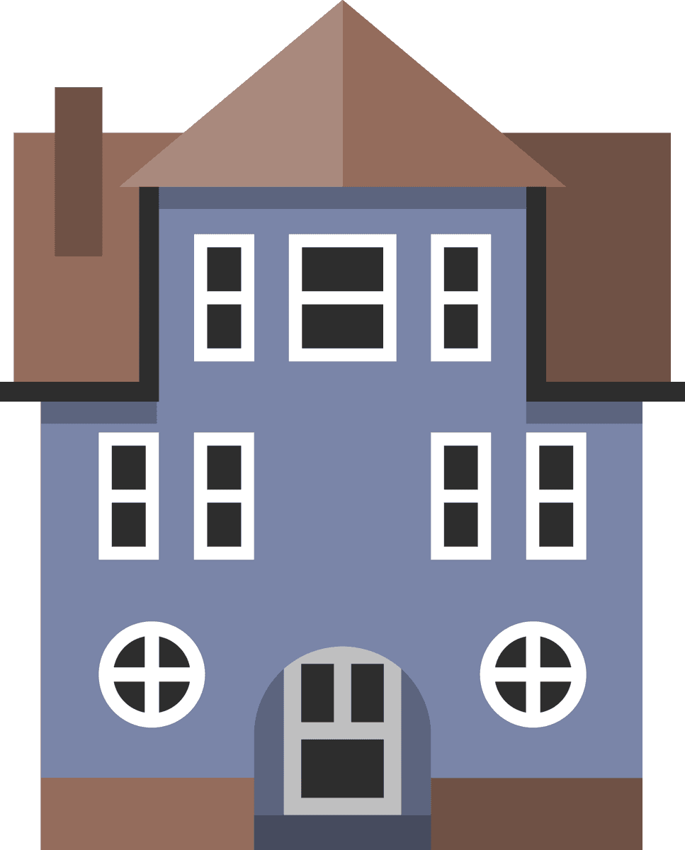 flat residential building illustration