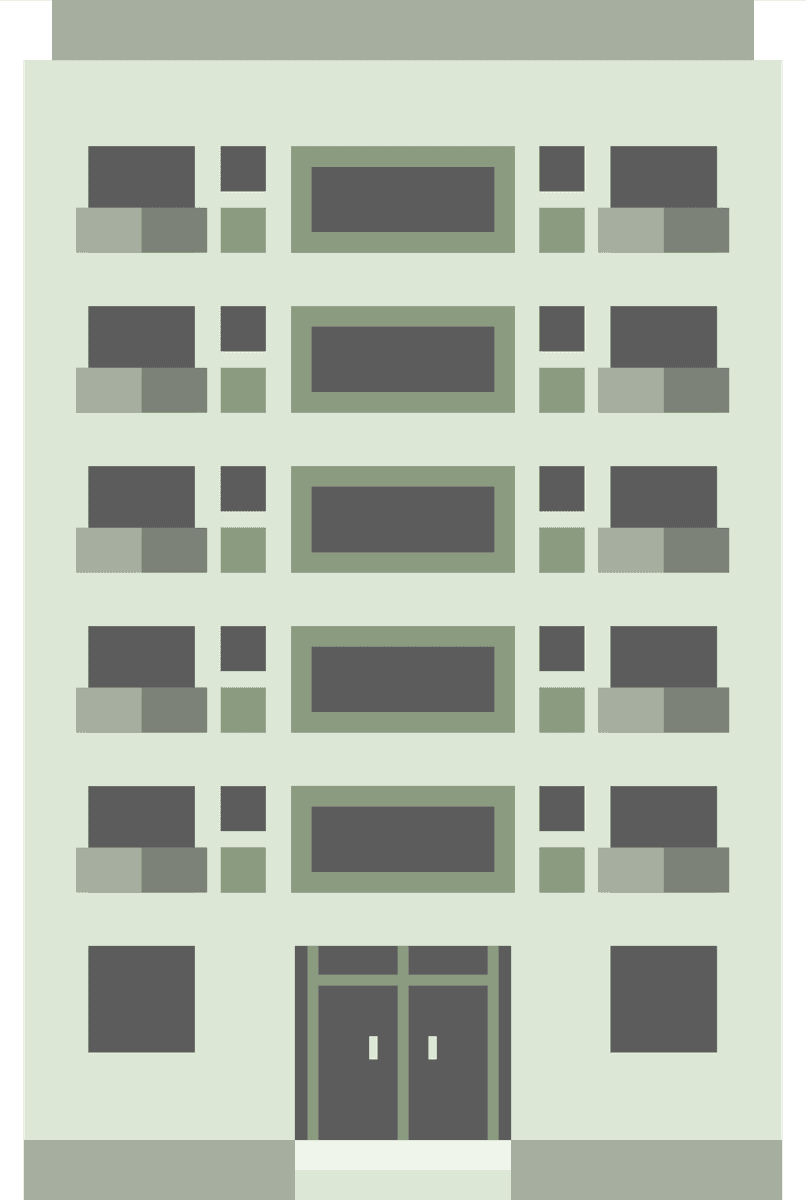 flat residential building illustration