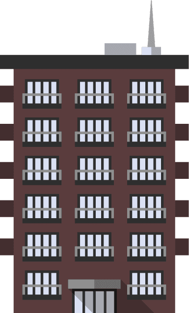 flat residential building illustration