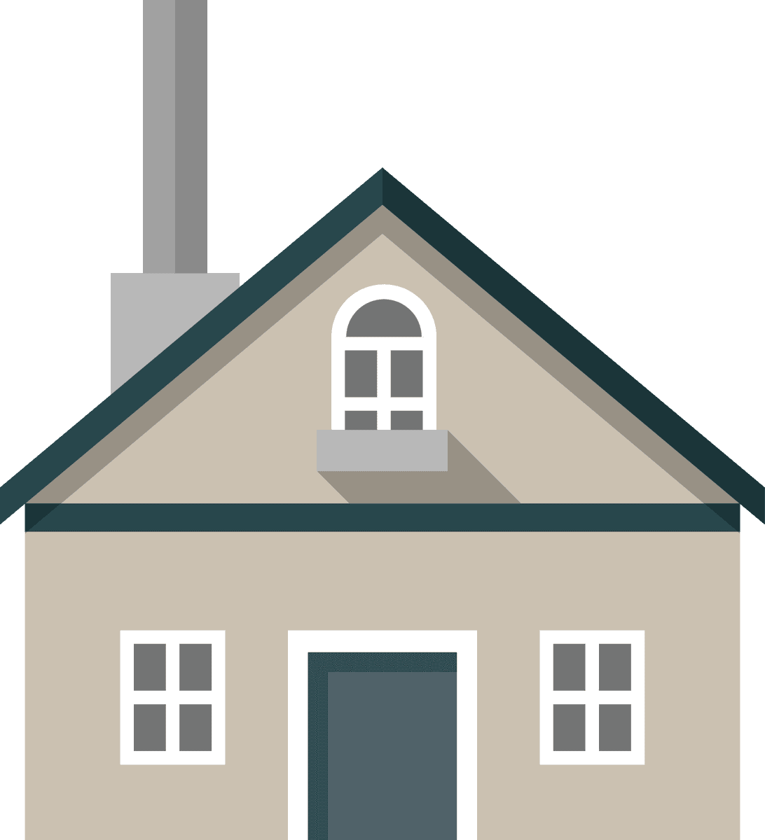 flat residential house illustration