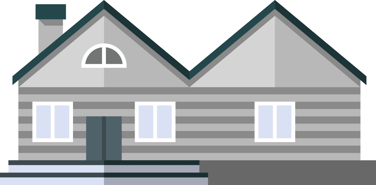 flat residential house illustration