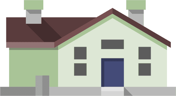 flat residential house illustration